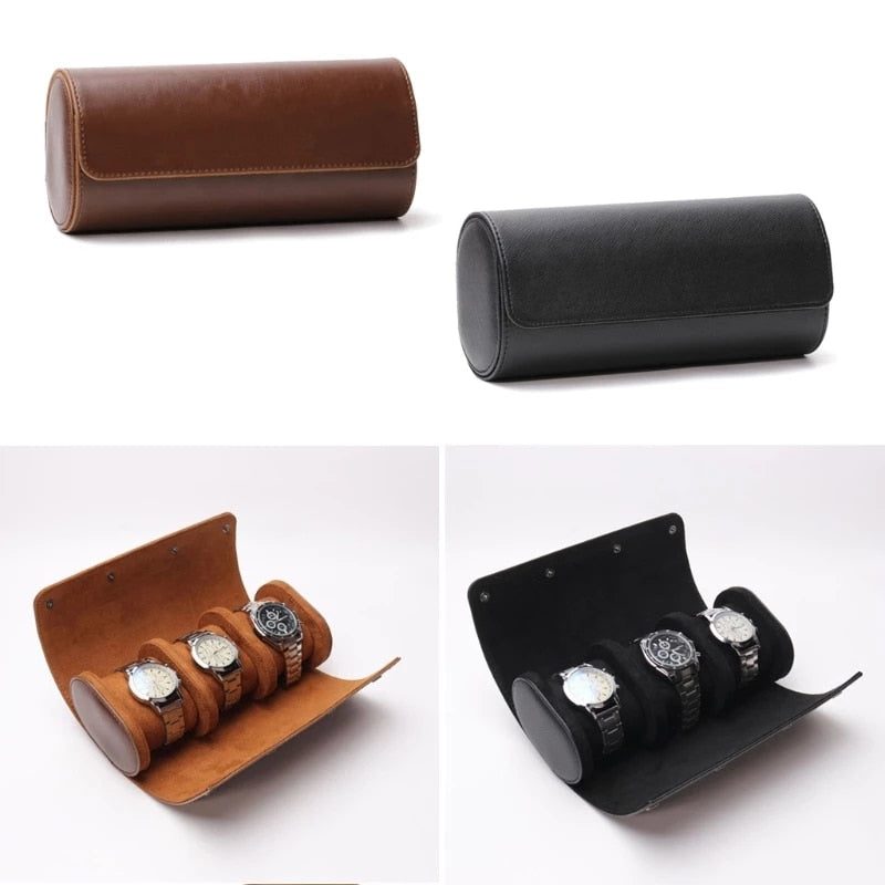 Stylish travel case for your watches with 1, 2 or 3 compartments
